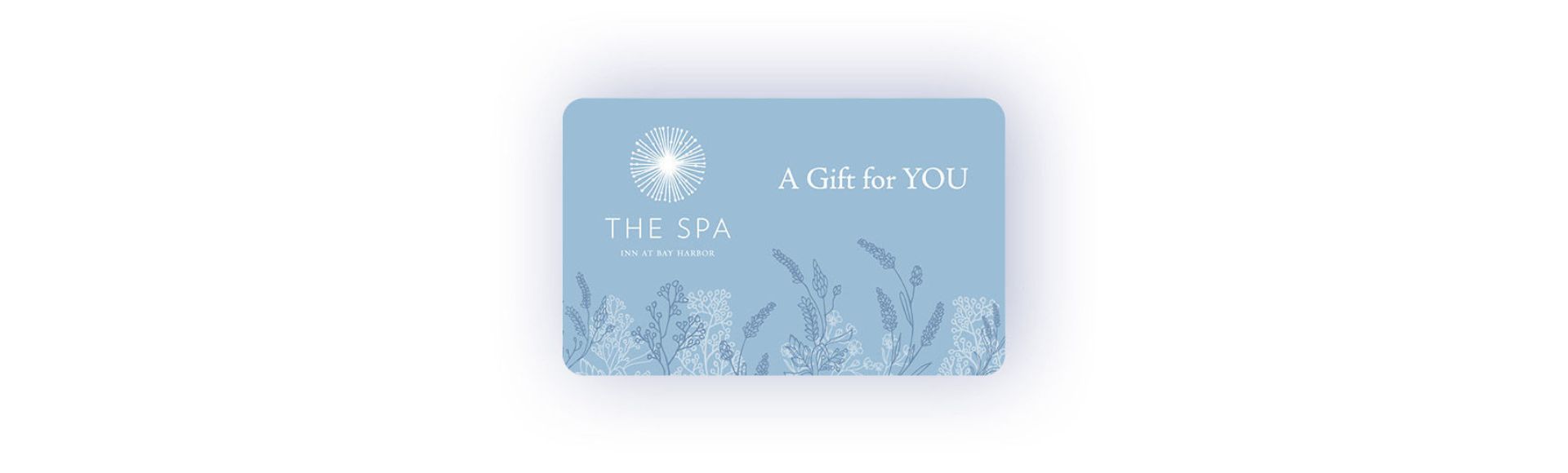 Blue floral Gift for You Spa Gift Card design