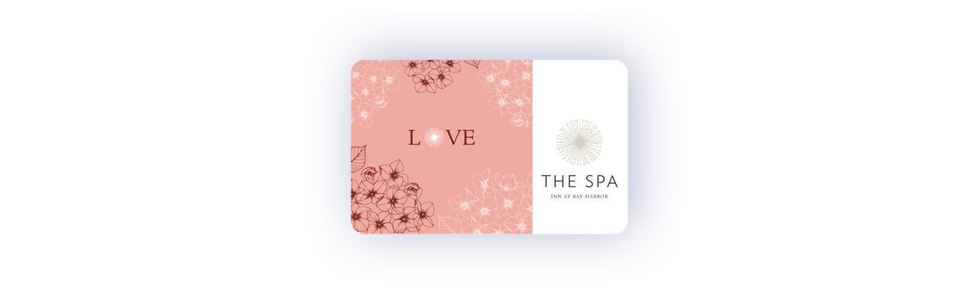 Pink floral LOVE Spa Gift Card design