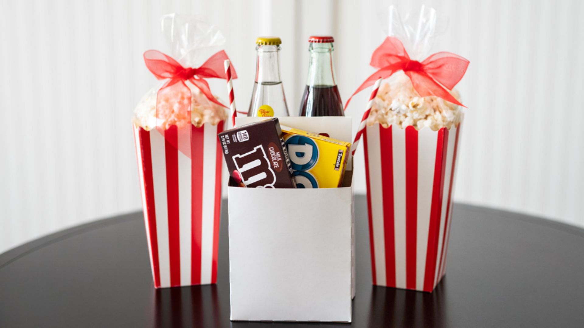 Popcorn, soda, and candy